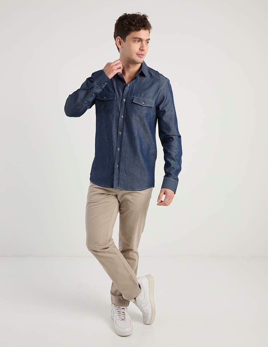 Camisa casual Mossimo manga larga para hombre