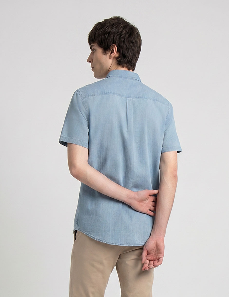 Camisa casual mossimo de algodón manga corta para hombre