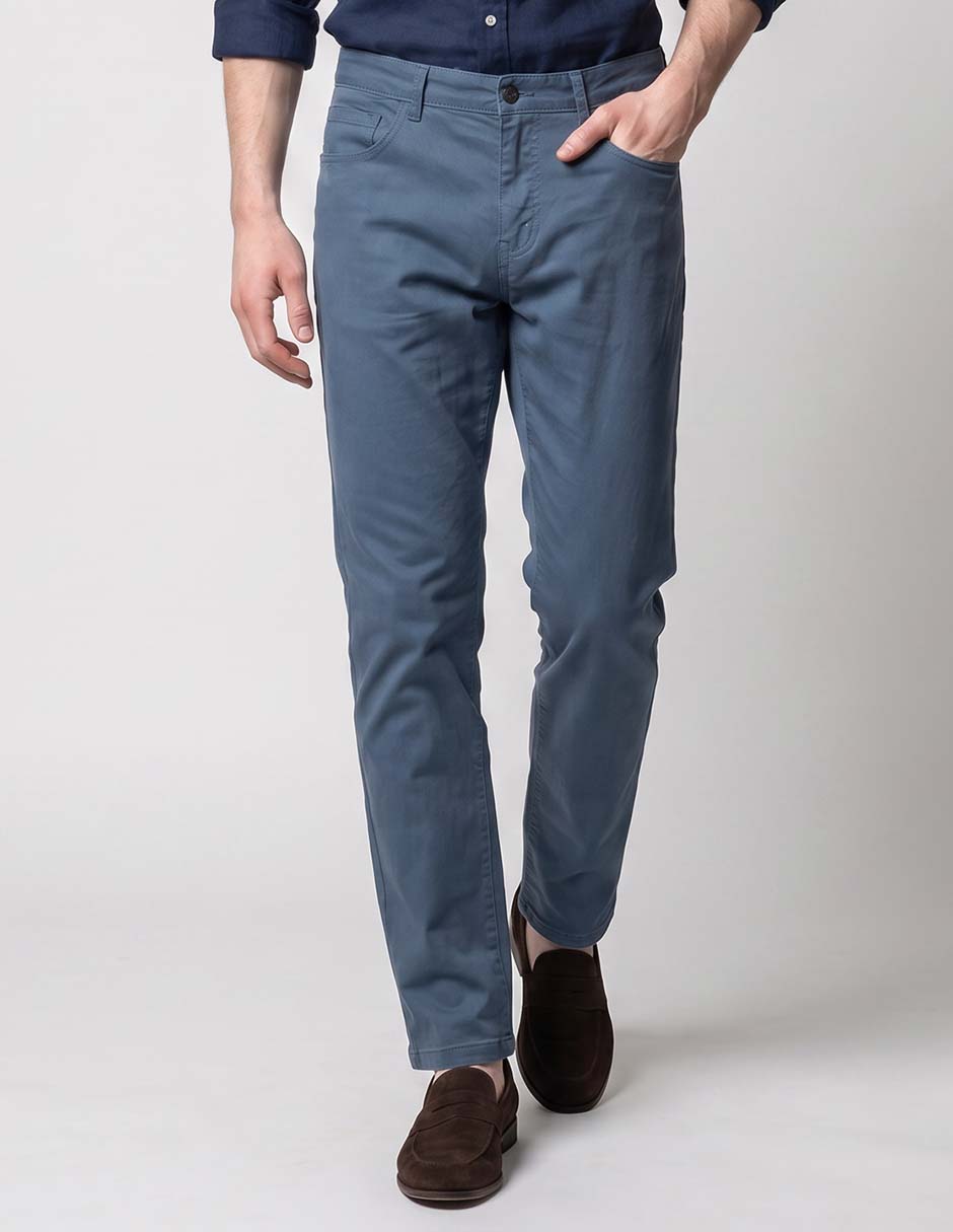 Pantalón casual chino slim de algodón para hombre Pantalón casual chino slim de algodón para hombre