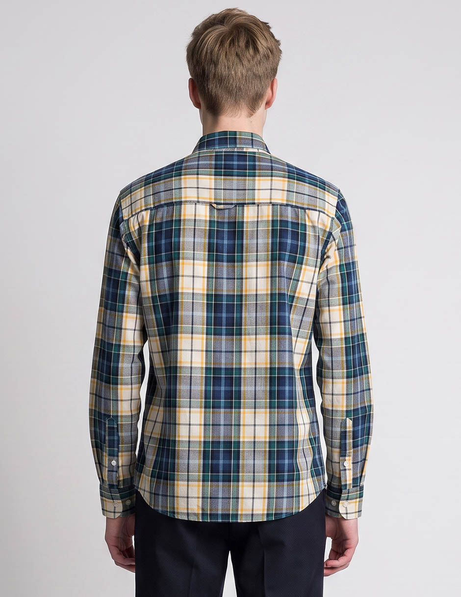 Camisa casual de algodón manga larga para hombre 2
