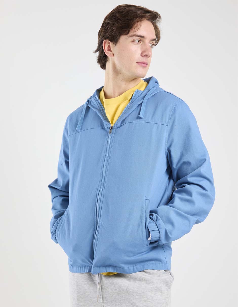Chamarra casual capucha y bolsillos para hombre Chamarra casual capucha y bolsillos para hombre