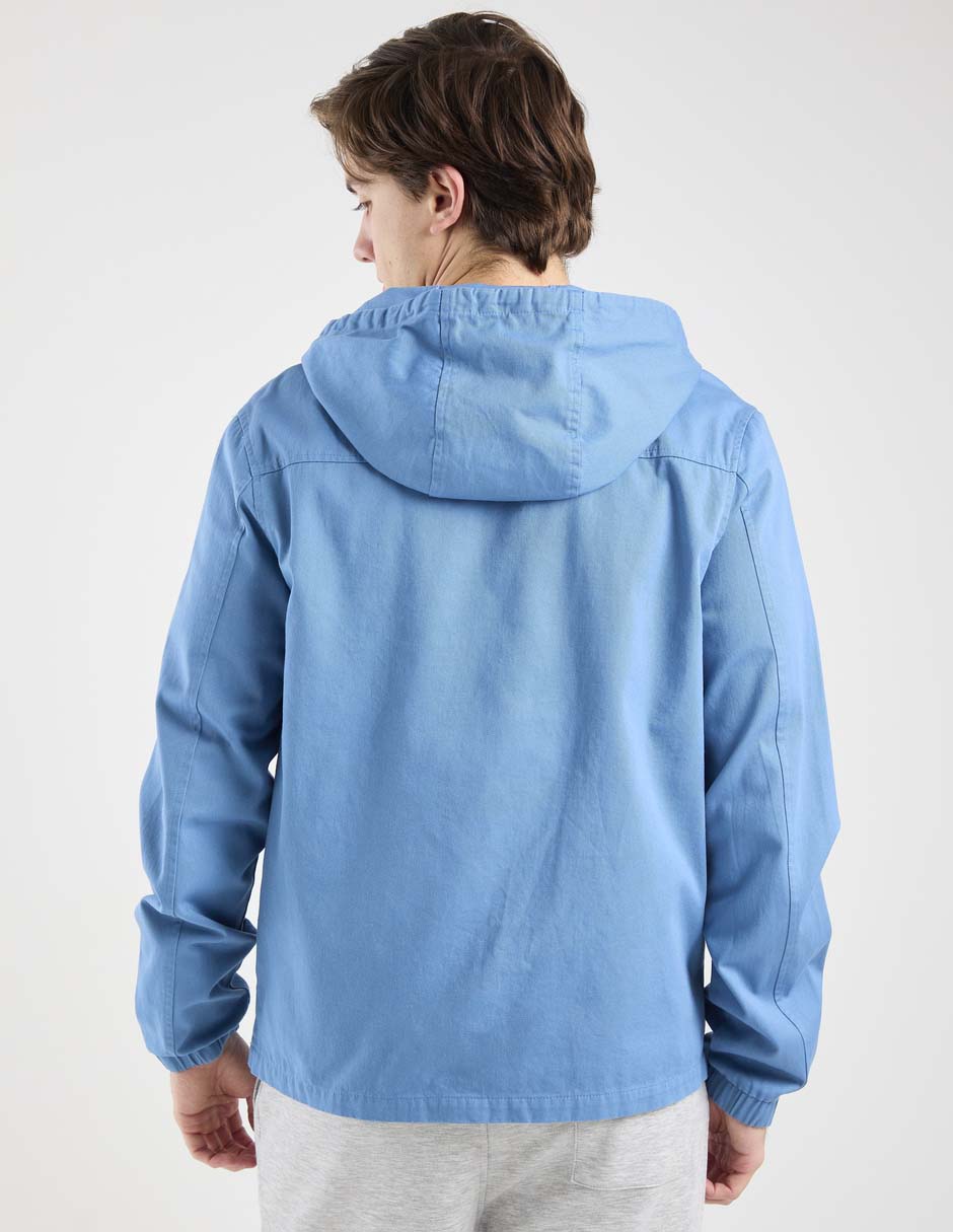 Chamarra casual capucha y bolsillos para hombre 5
