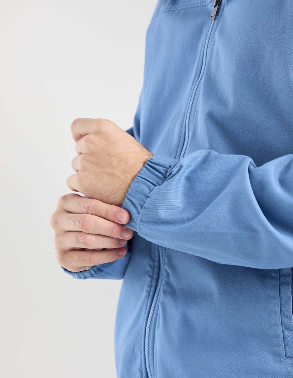 Chamarra casual capucha y bolsillos para hombre