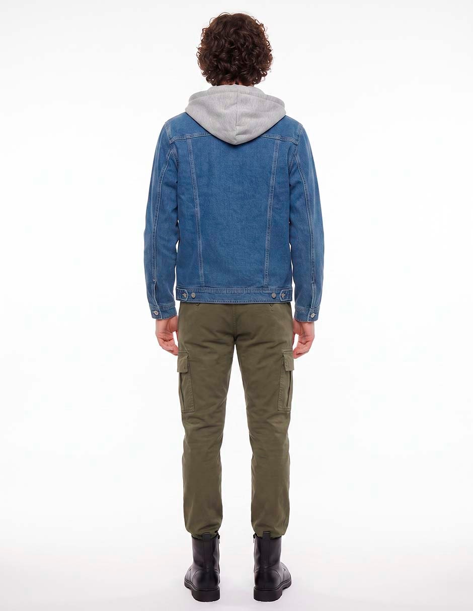 Chamarra casual con capucha para hombre 4