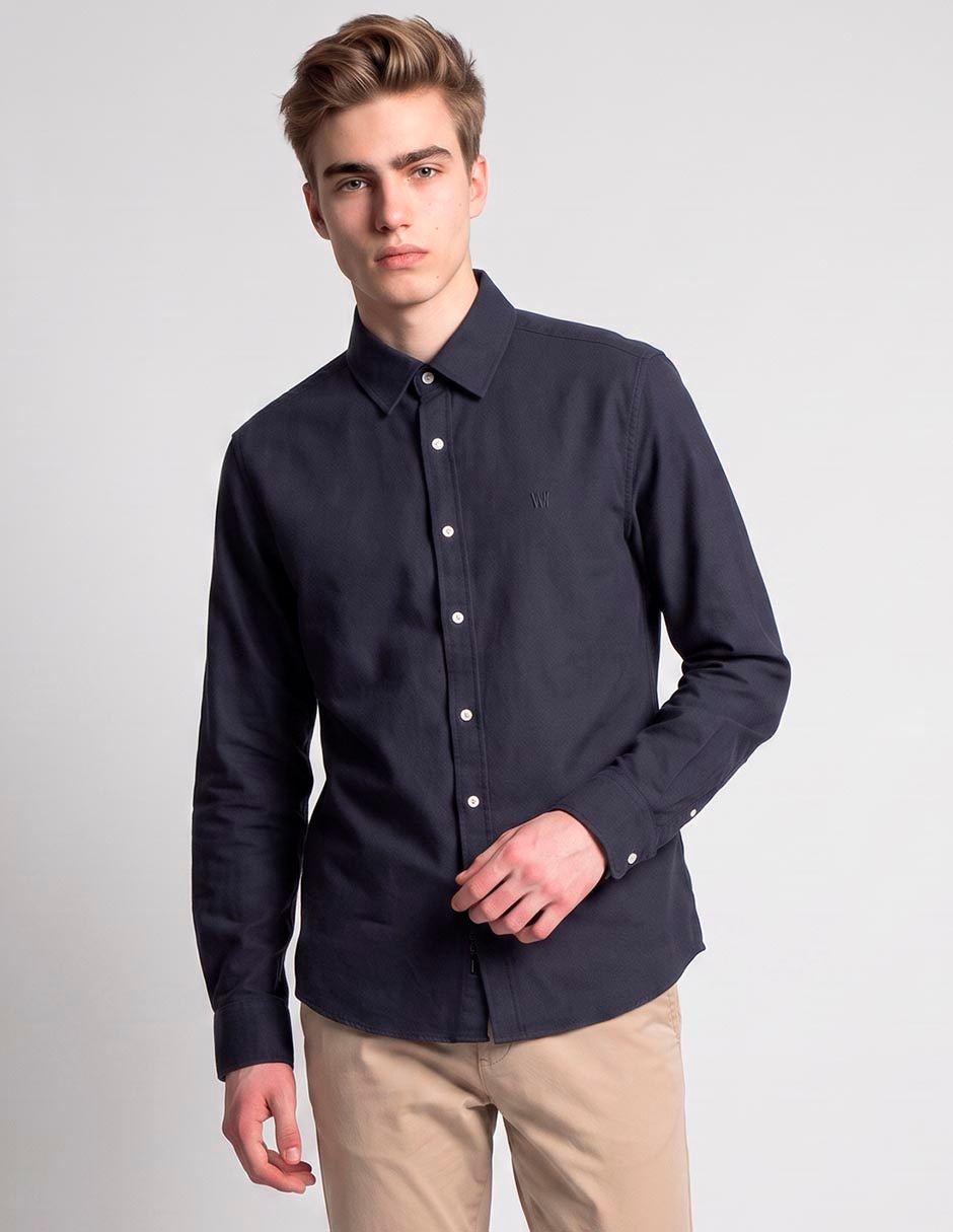 Camisa casual manga larga para hombre 1