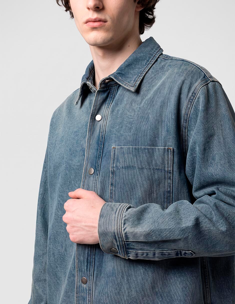 Camisa casual de algodón manga larga para hombre 5