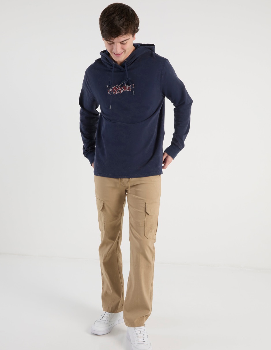 Pantalón cargo regular de algodón para hombre 4