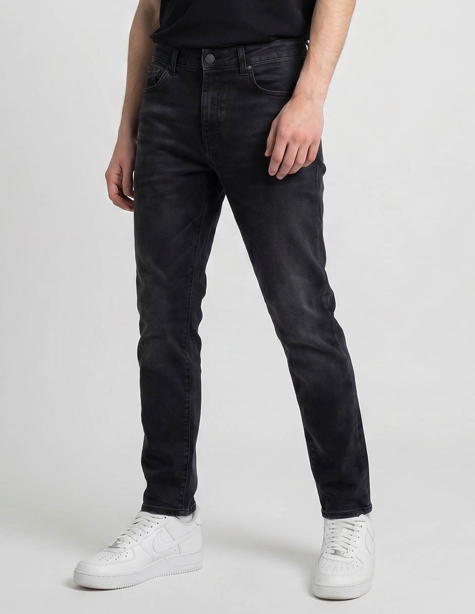 Jeans slim deslavado para hombre
