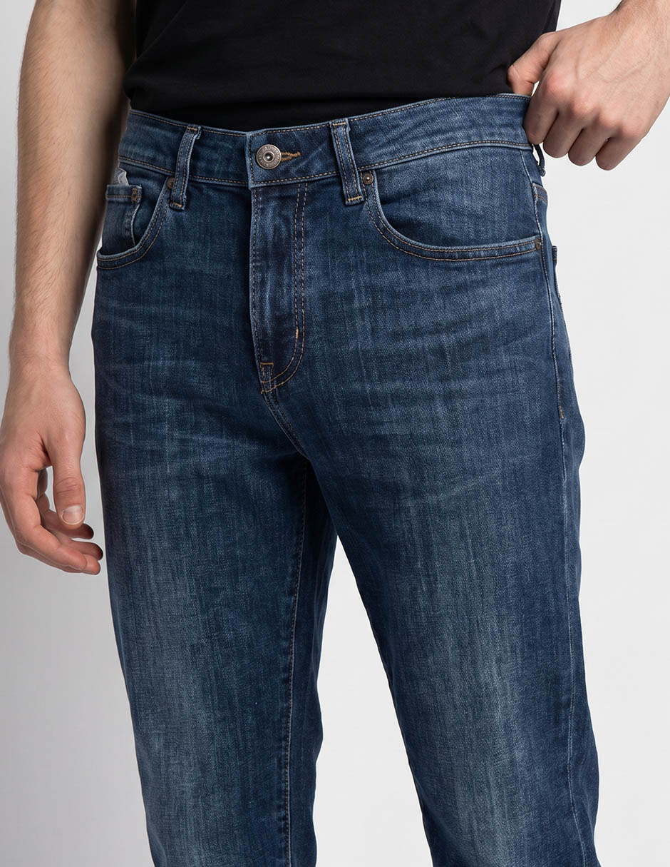Jeans slim deslavado para hombre 3
