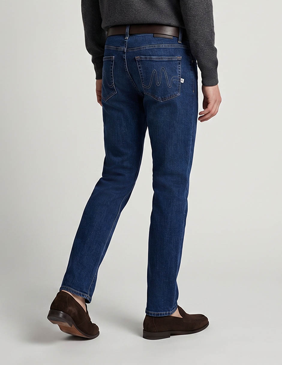 Jeans regular slim mossimo deslavado para hombre