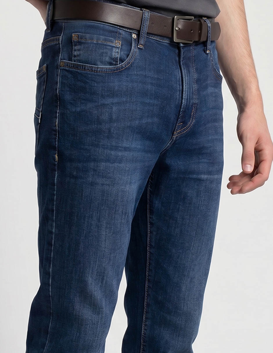 Jeans regular slim mossimo deslavado para hombre