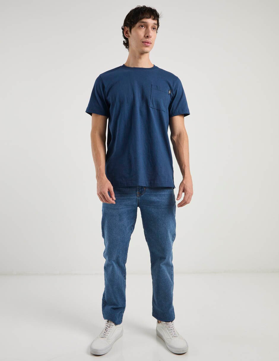 Jeans straight lavado claro para hombre 2
