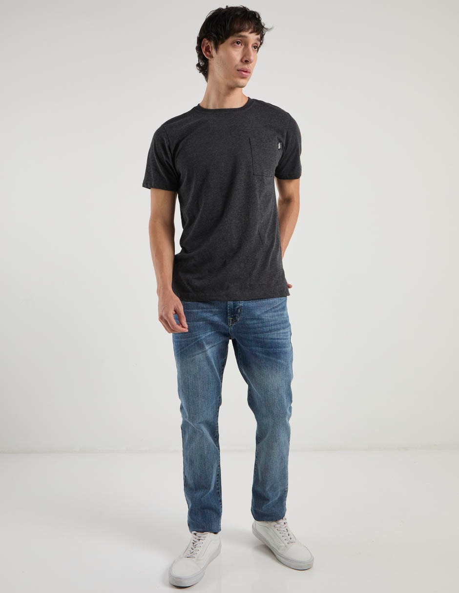 Jeans slim Mossimo lavado whisker para hombre
