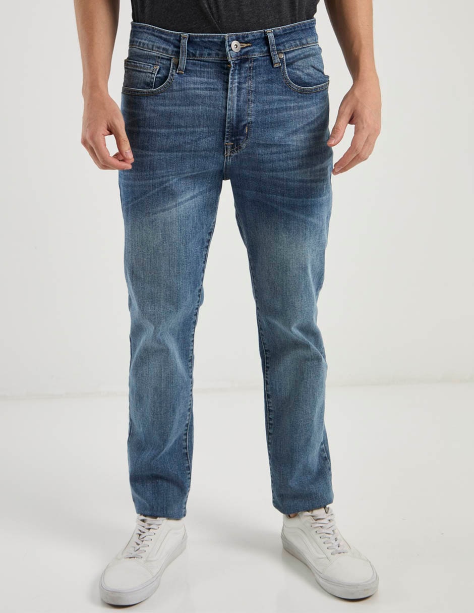 Jeans slim lavado whisker para hombre Jeans slim lavado whisker para hombre