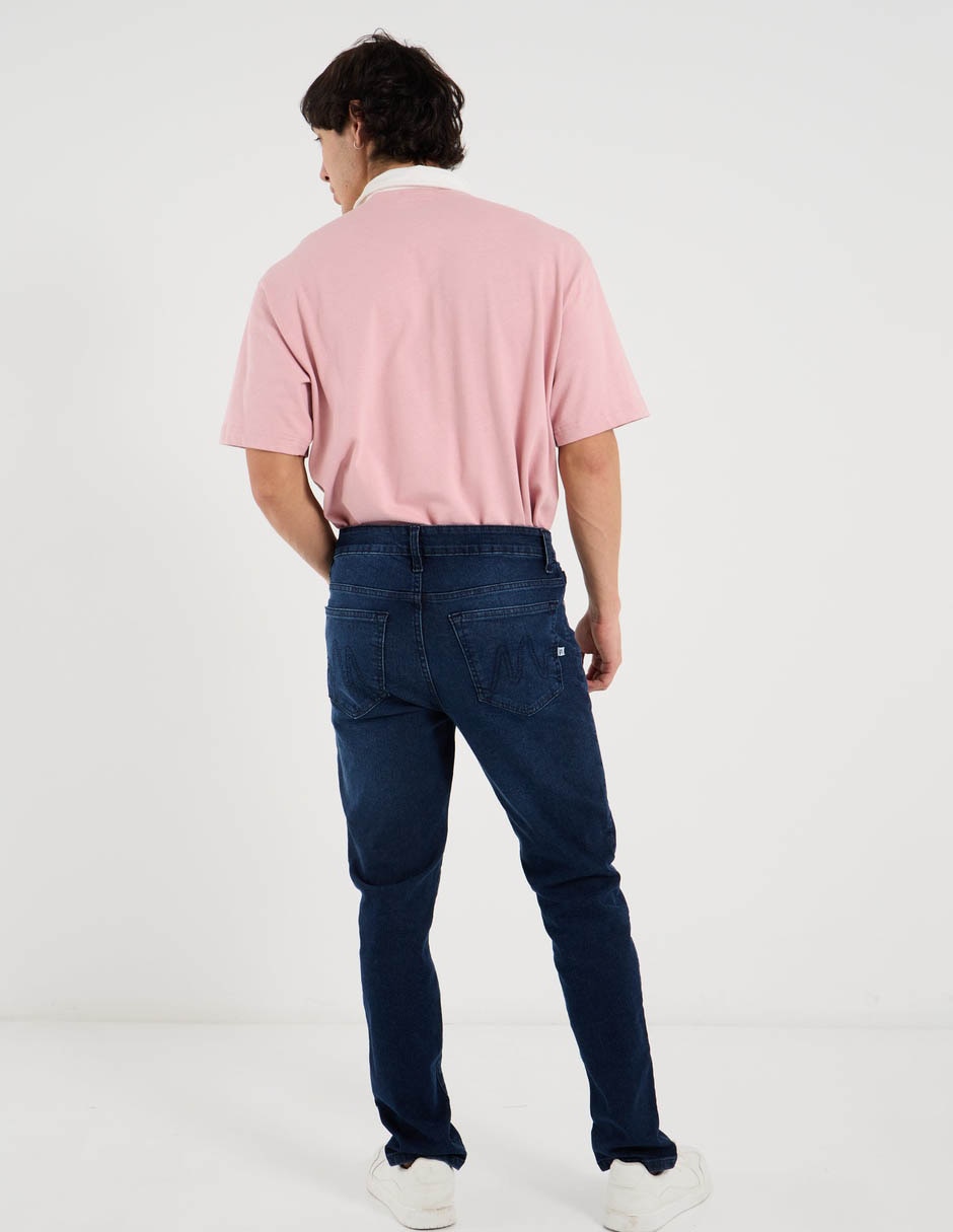 Jeans slim lavado obscuro para hombre 2
