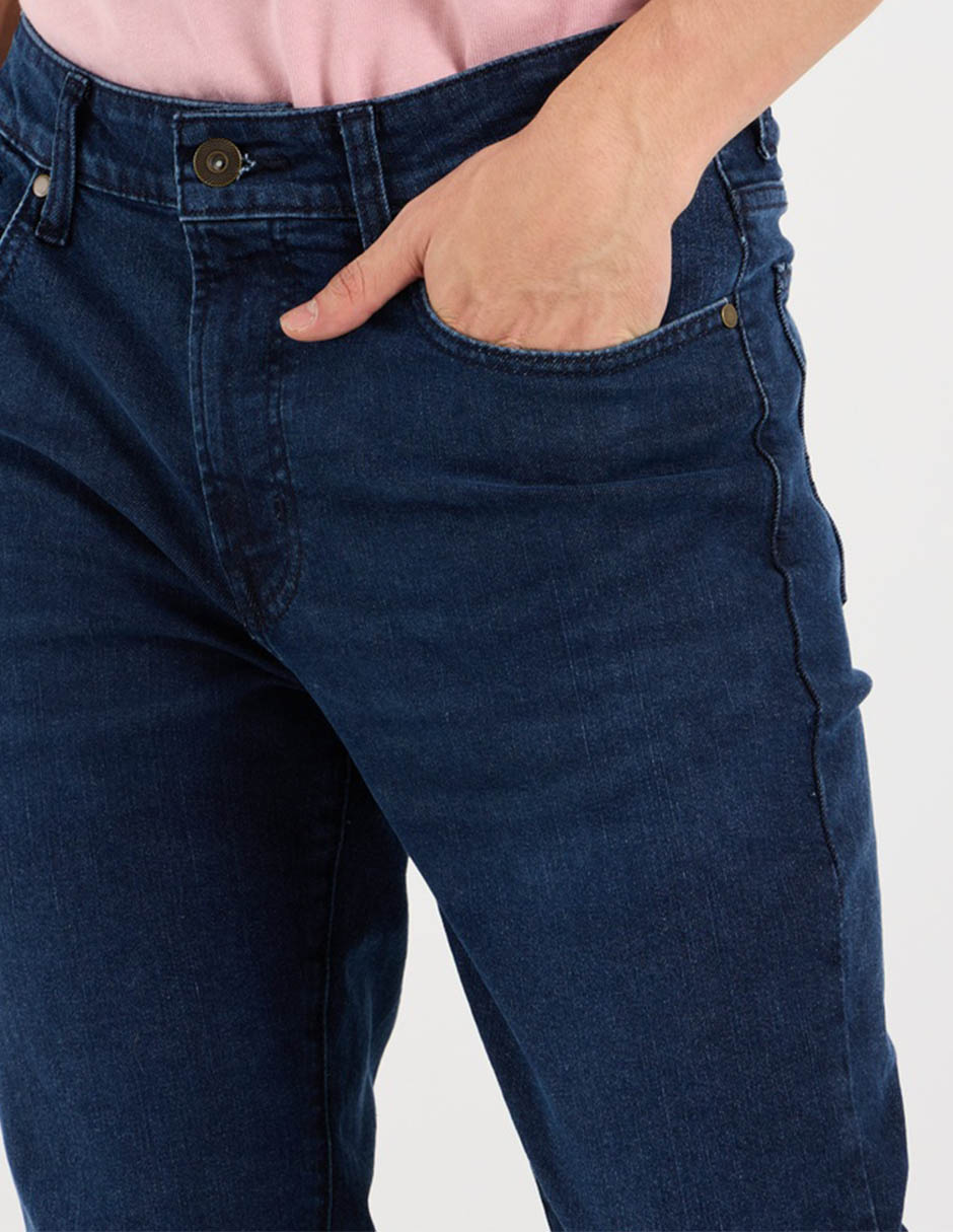 Jeans slim lavado obscuro para hombre 4