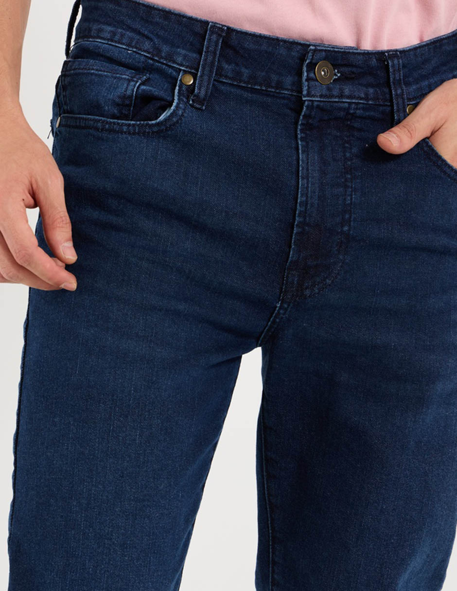 Jeans slim lavado obscuro para hombre 5