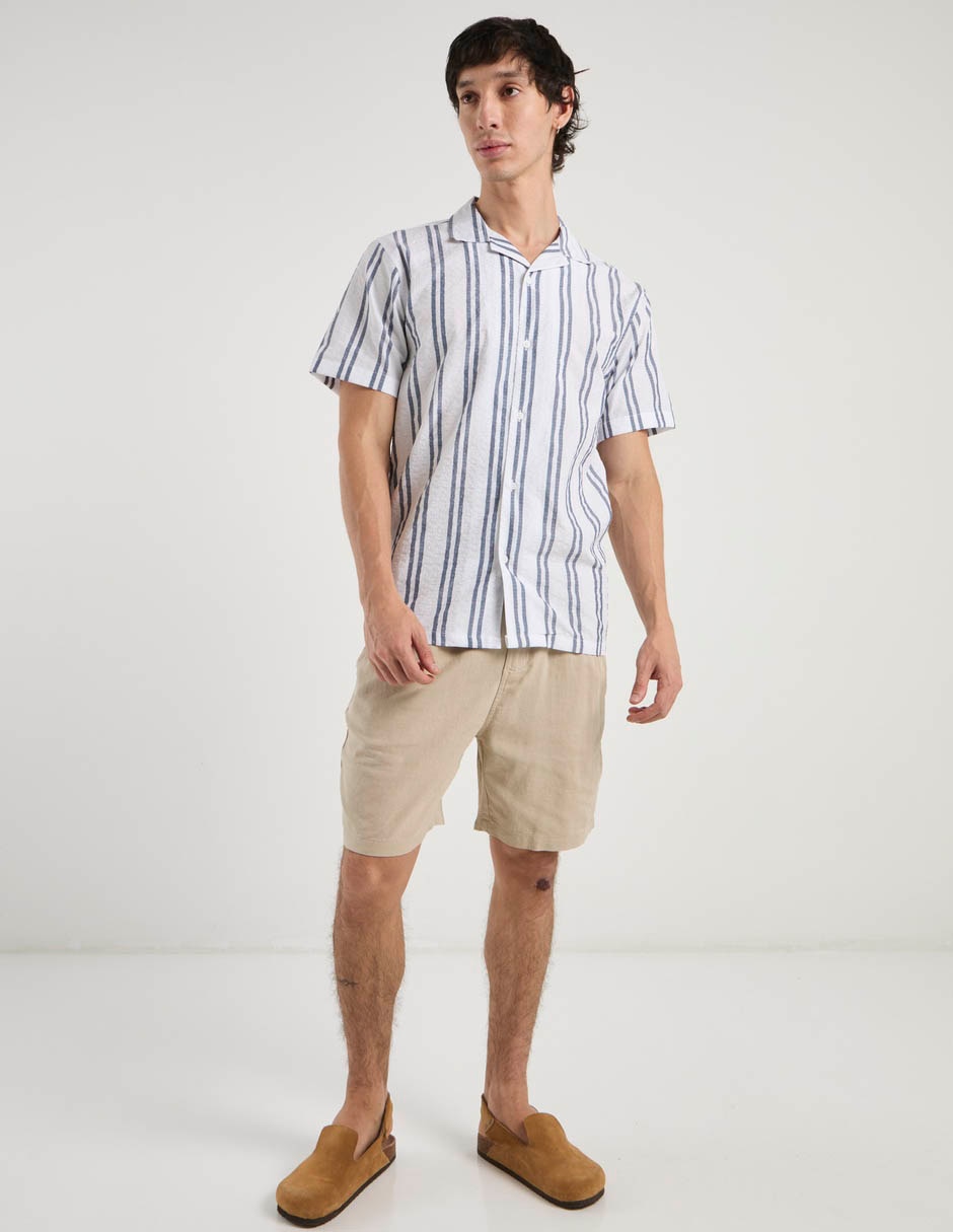 Camisa casual manga corta para hombre 6