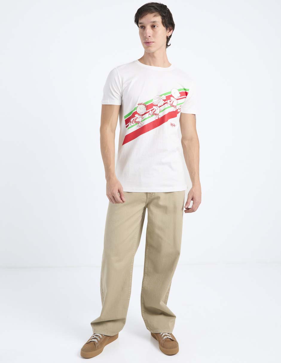 Playera Peanuts cuello redondo para hombre