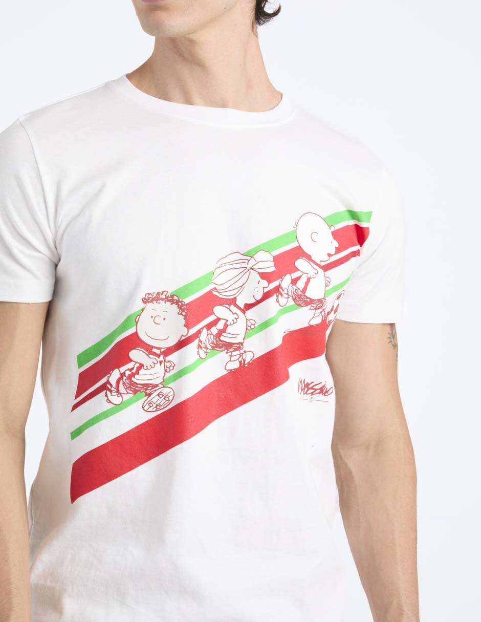 Playera Peanuts cuello redondo para hombre