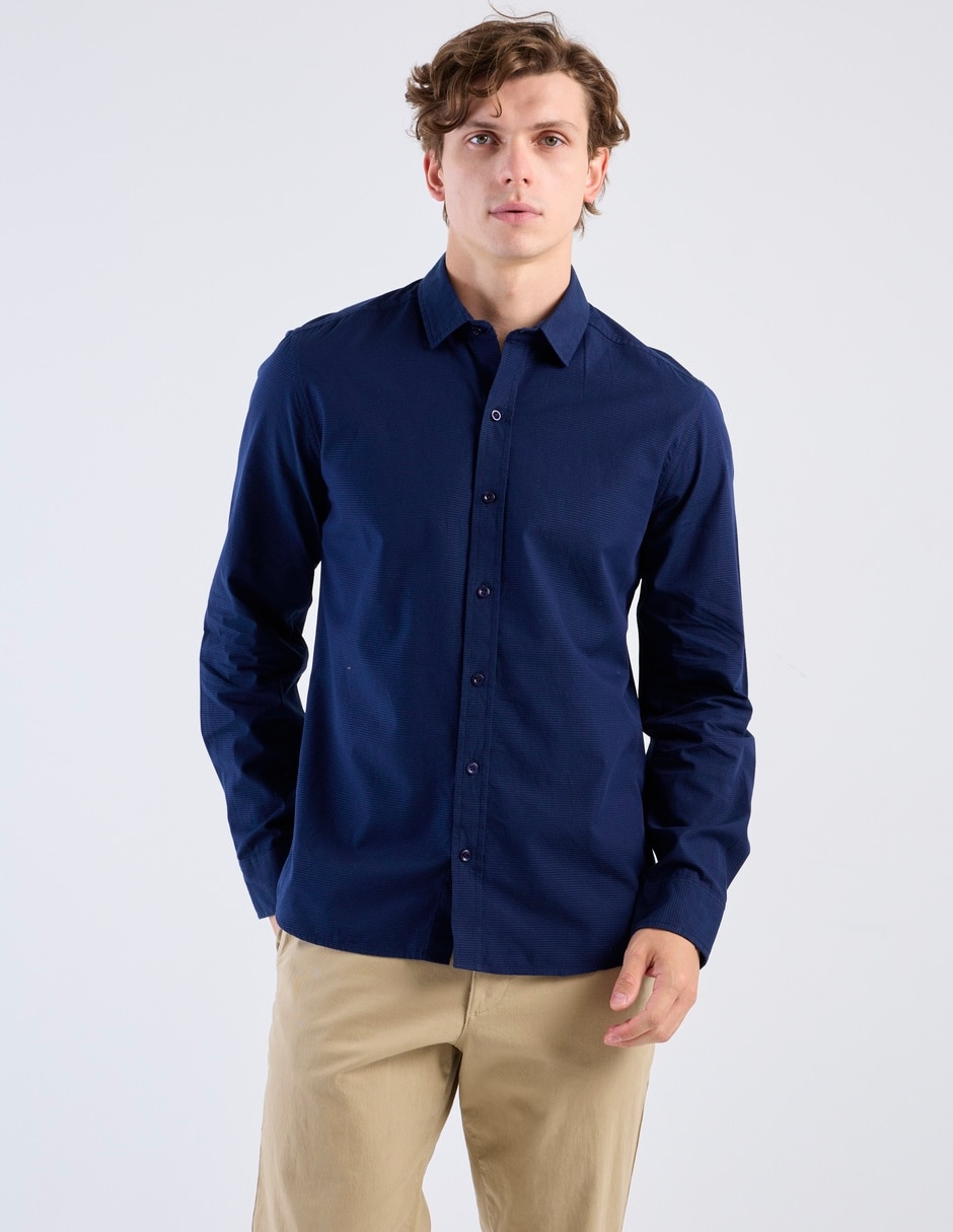 Camisa casual manga larga para hombre 3