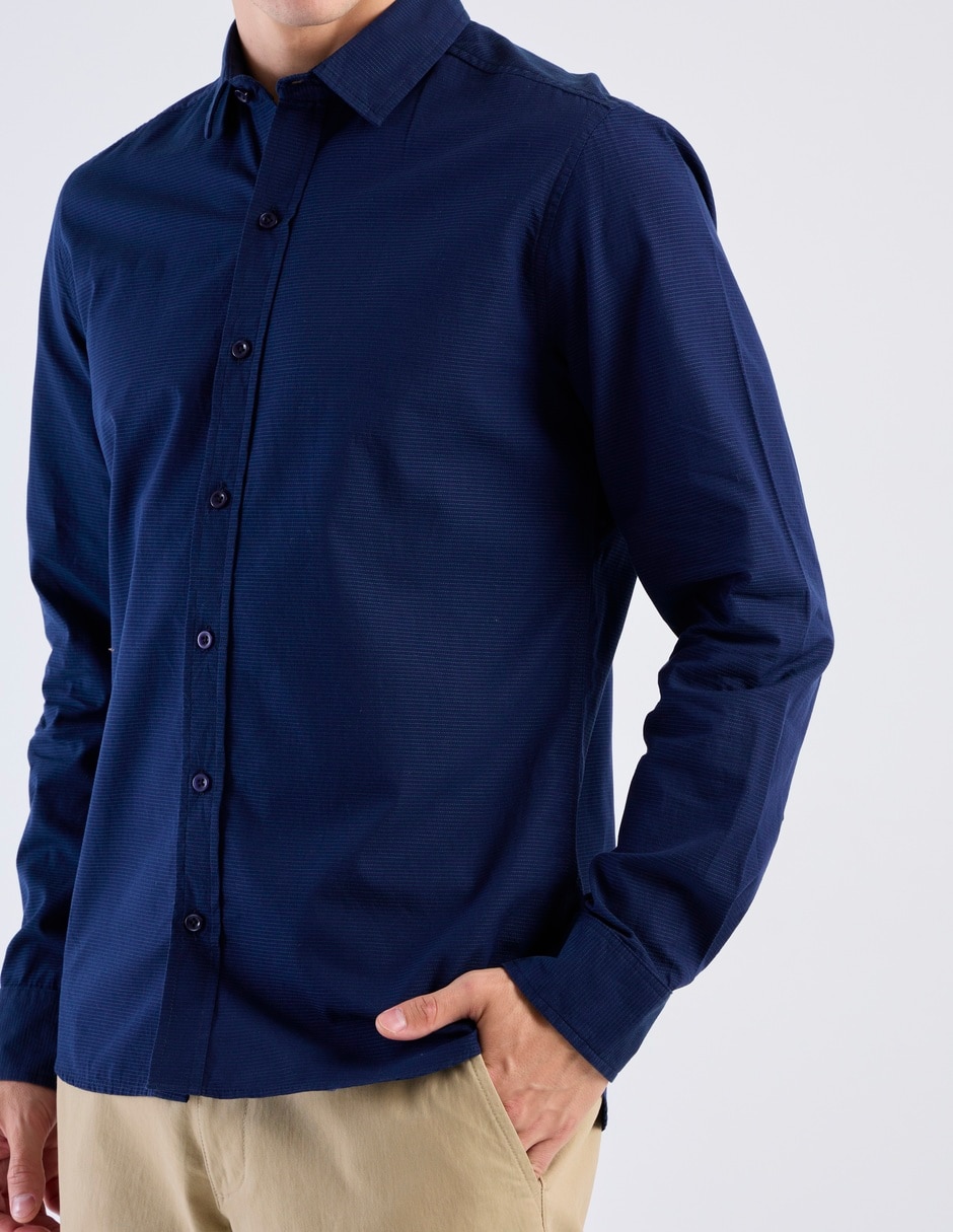Camisa casual manga larga para hombre 2
