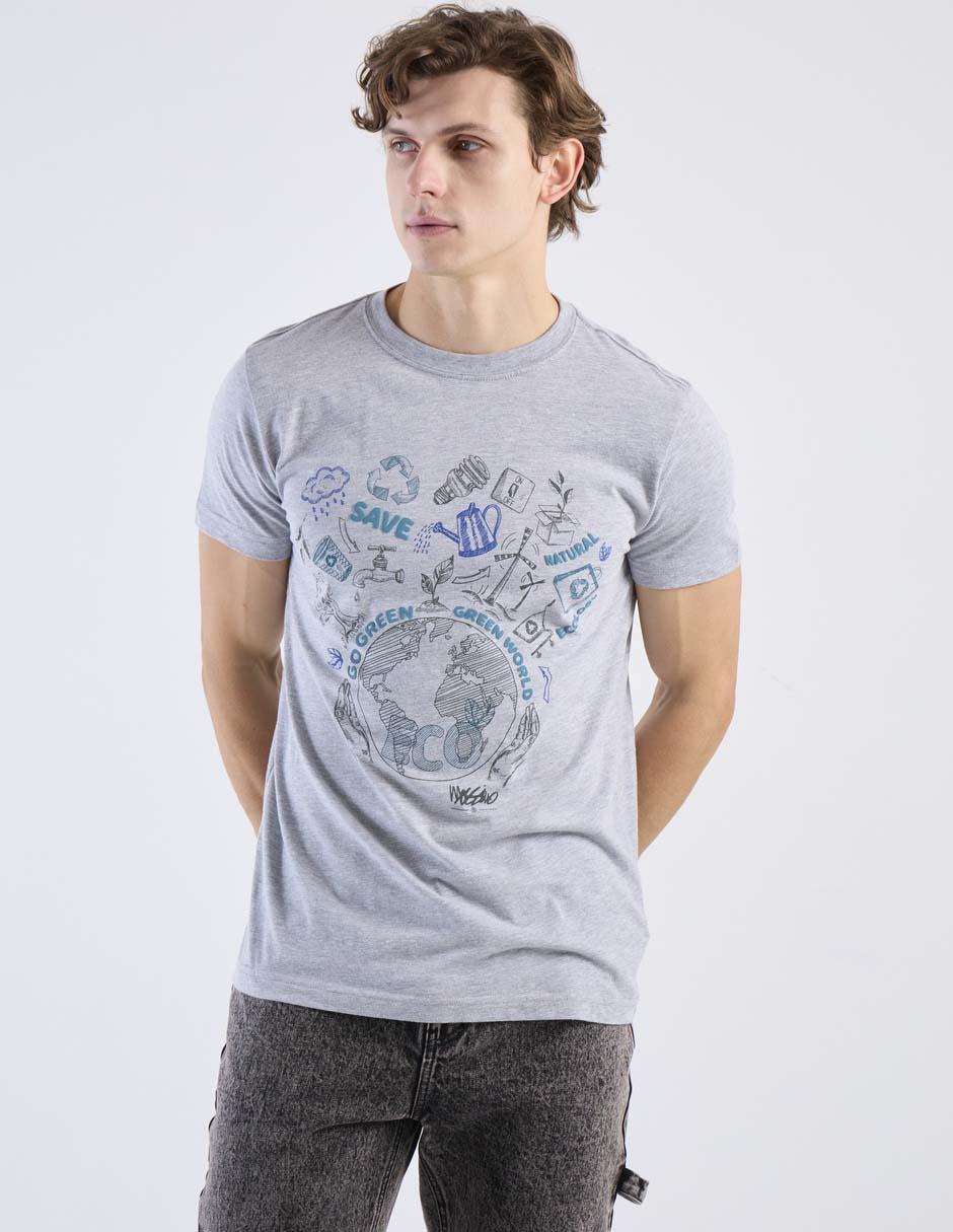 Playera cuello redondo para hombre