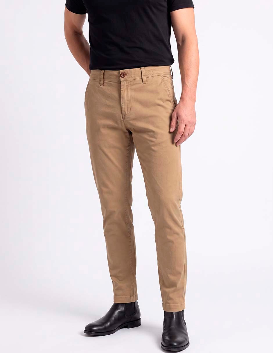 Pantalón slim de algodón para hombre