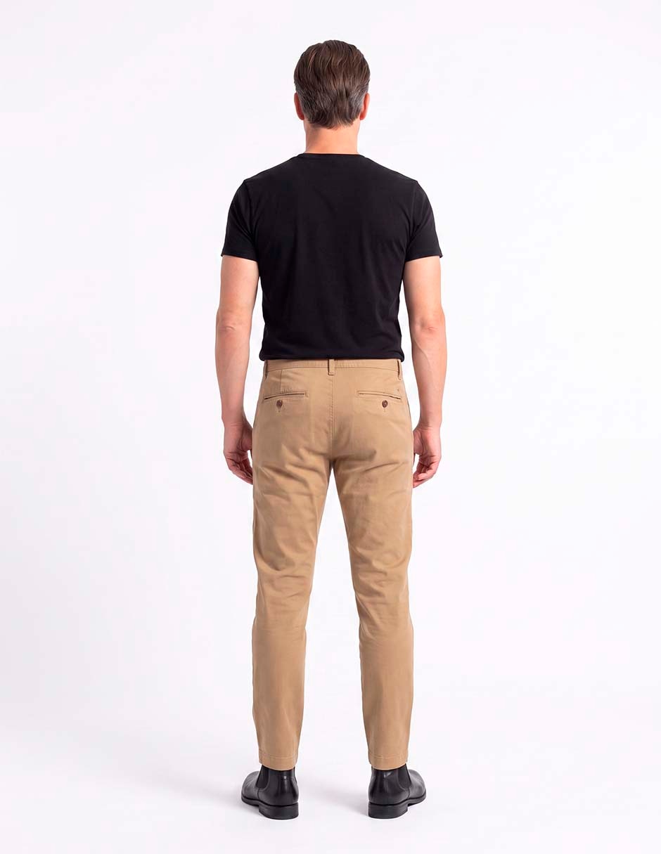 Pantalón slim de algodón para hombre