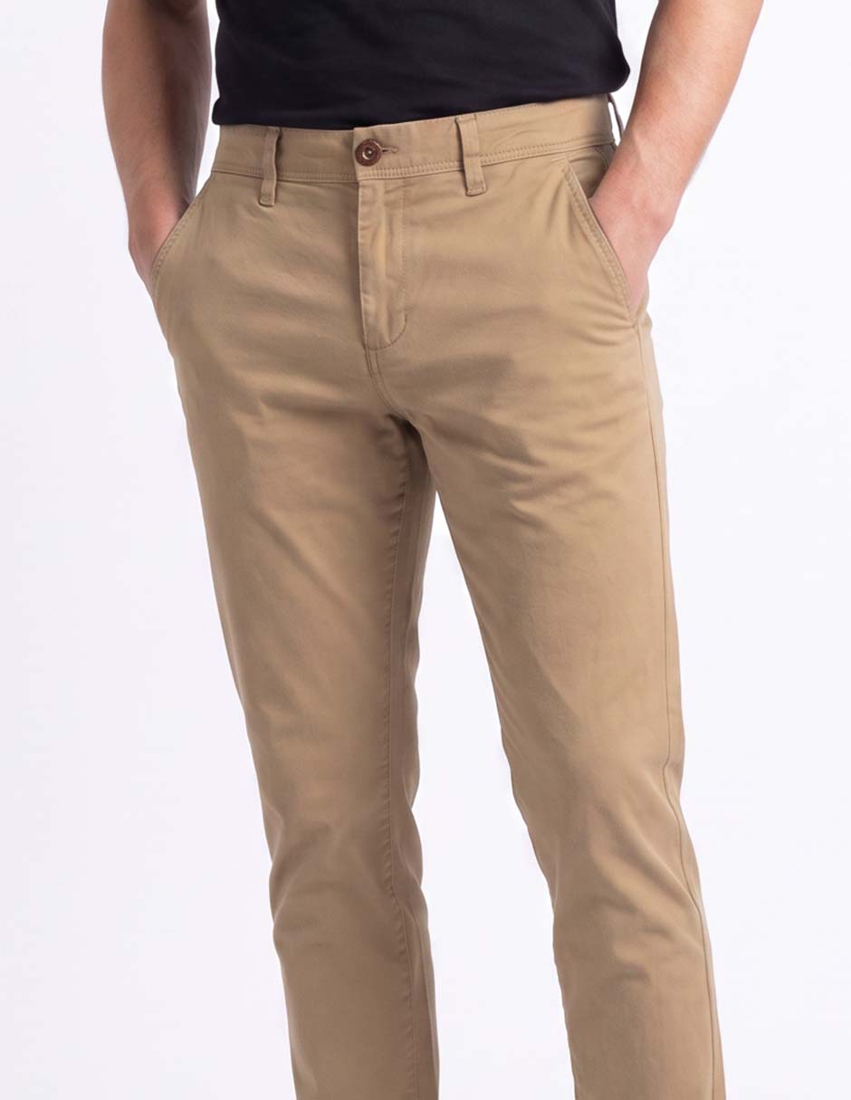 Pantalón slim de algodón para hombre