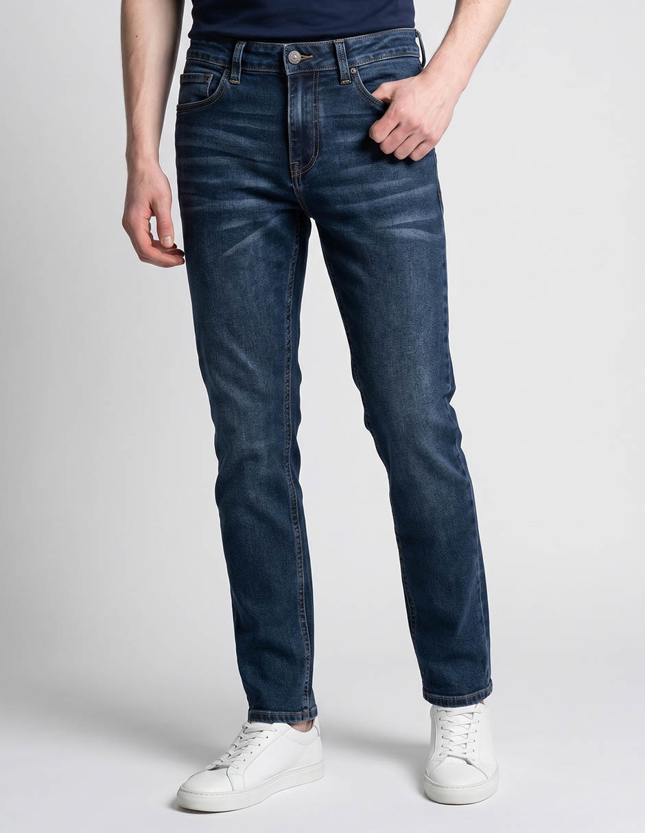 Jeans slim lavado whisker para hombre Jeans slim lavado whisker para hombre