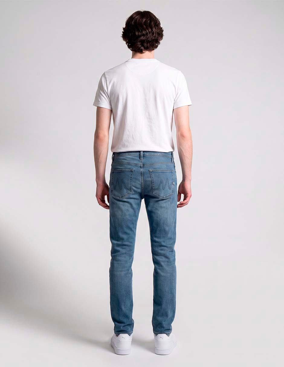 Jeans straight deslavado para hombre