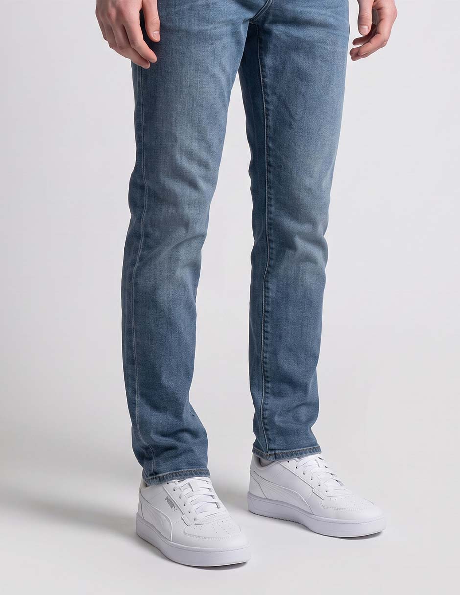 Jeans straight deslavado para hombre