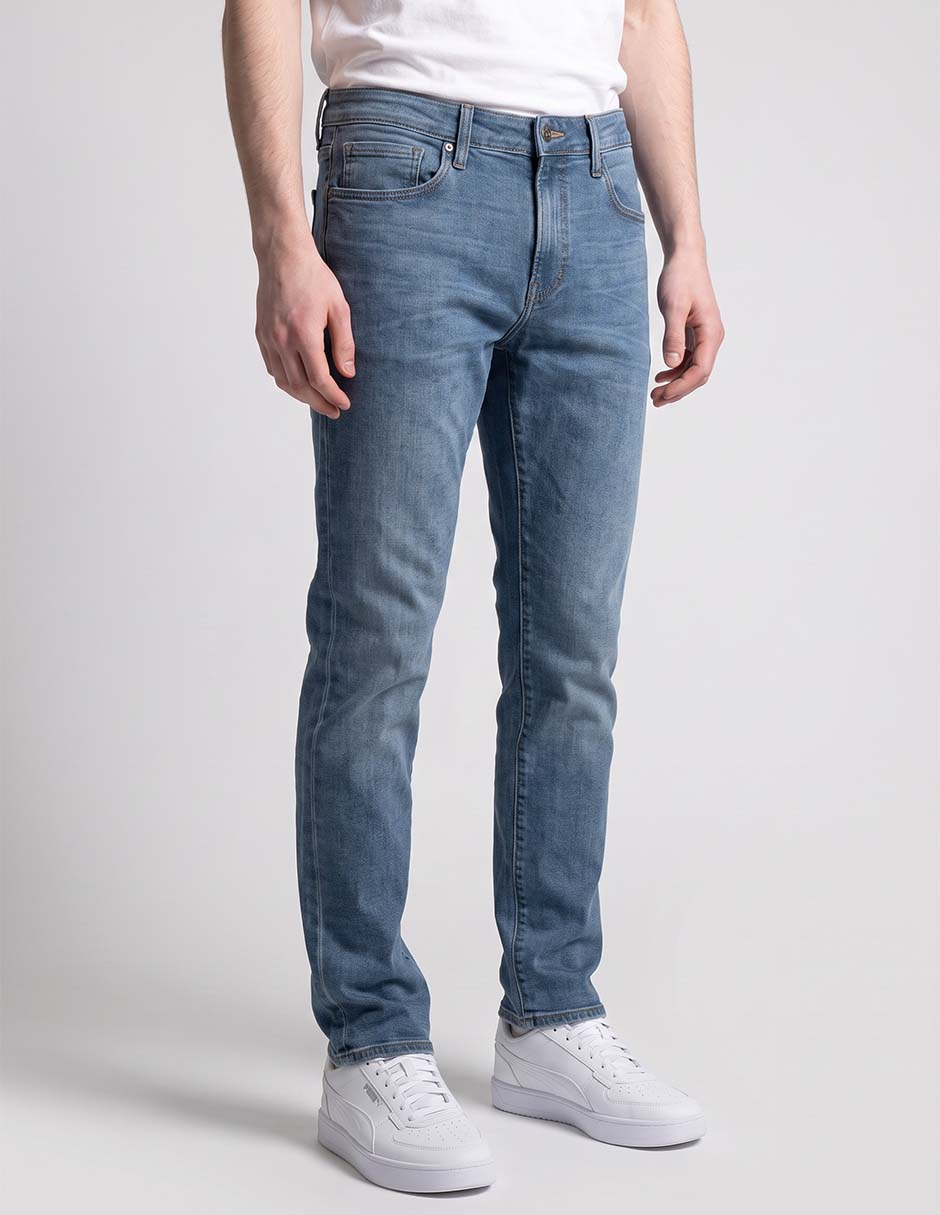 Jeans straight deslavado para hombre